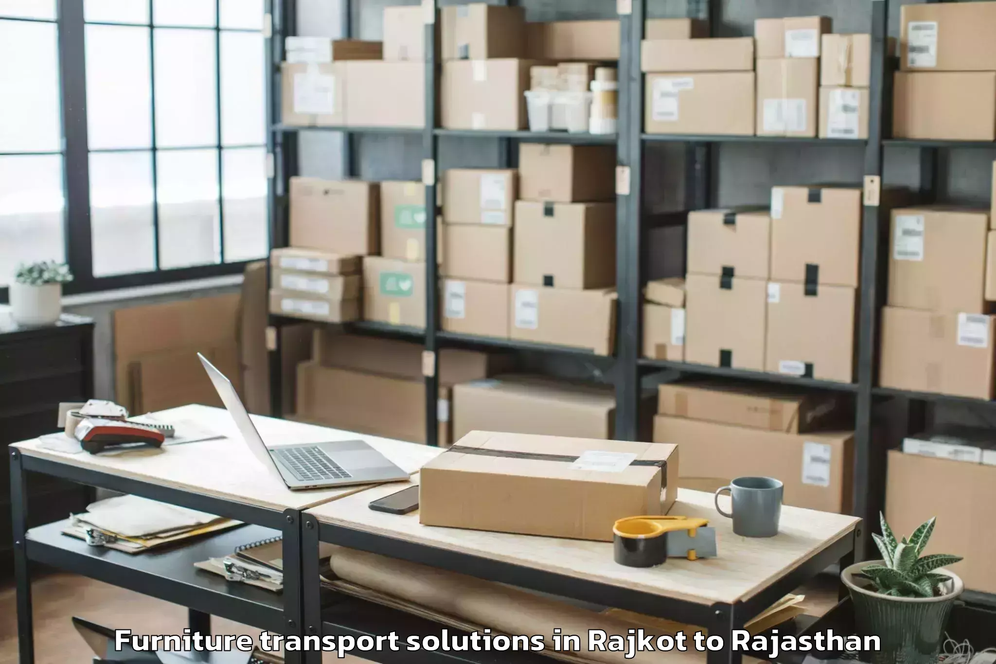 Discover Rajkot to Bari Sadri Furniture Transport Solutions